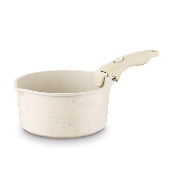 Zestaw garnk&oacute;w Starke Pro Compacti Cream 11 element&oacute;w odpinany uchwyt