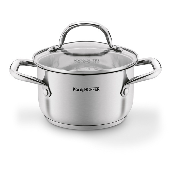 Zestaw garnk&oacute;w ze stali nierdzewnej Konighoffer Inoxera 8 element&oacute;w