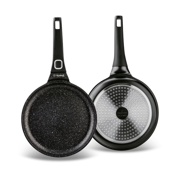 Patelnia do naleśnik&oacute;w marmurowa na indukcję Starke Pro Svart Marble 24 cm