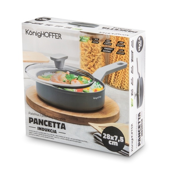 Patelnia na indukcję z pokrywką Konighoffer Pancetta 28 cm