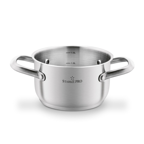 Zestaw garnk&oacute;w ze stali nierdzewnej Starke Pro Avanguard 8 element&oacute;w