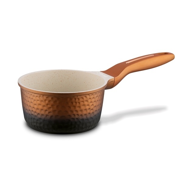 Zestaw garnk&oacute;w na indukcję Starke Pro Texture Copper 10 element&oacute;w i 3 noże Toshiro