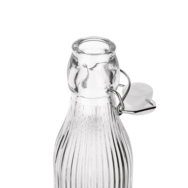 Butelka szklana z klipsem Tadar Paski 250 ml