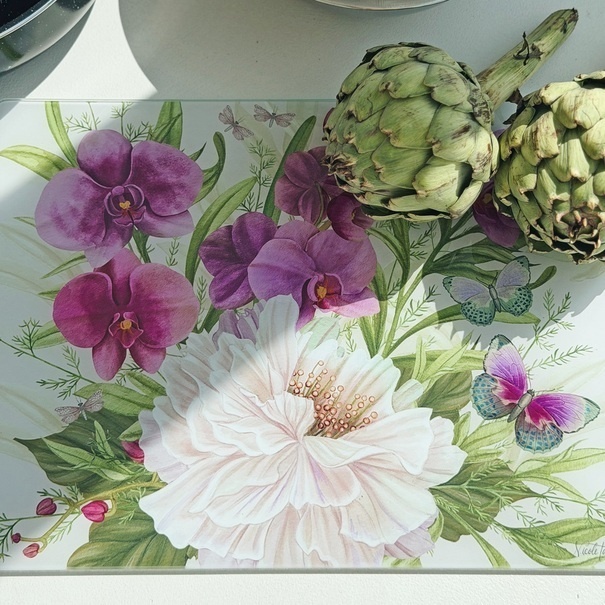 Deska szklana Tadar Peonia 40 x 30 x 0,4 cm