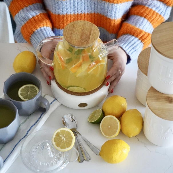 Dzbanek szklany ze spiralą i podgrzewaczem ceramicznym Konighoffer Nexo 1,3 l