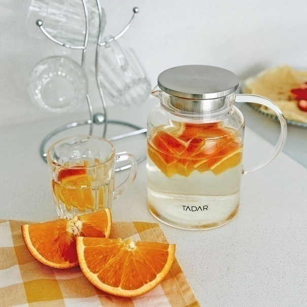 Dzbanek z zaparzaczem i szklanym podgrzewaczem Tadar Borello 1,2 l