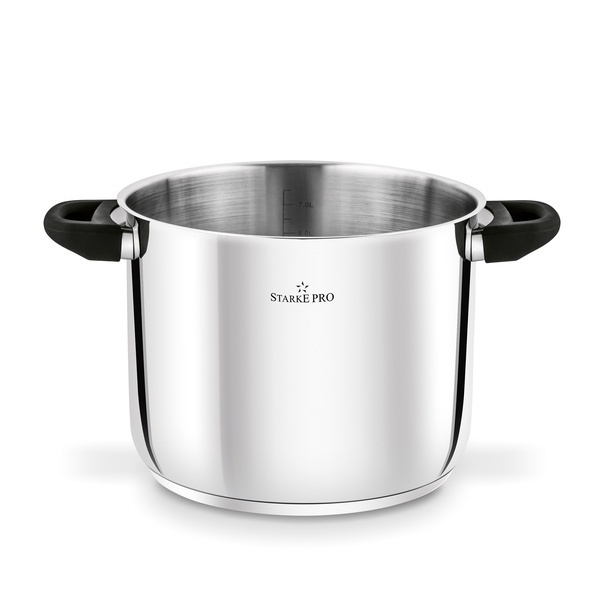 Garnek wysoki nierdzewny z pokrywką Starke Pro Sante 8,5 l indukcja