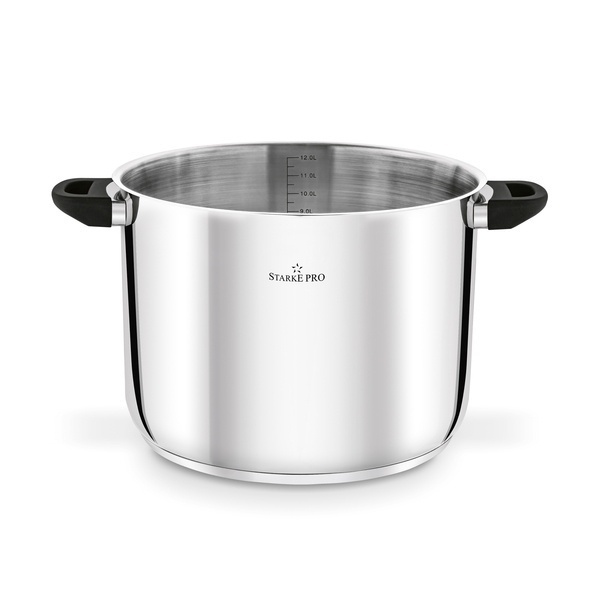 Garnek wysoki nierdzewny z pokrywką Starke Pro Sante 12,5 l indukcja