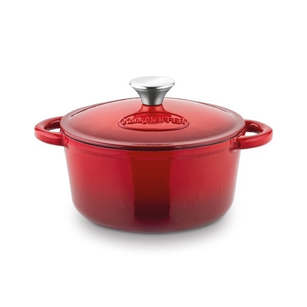 Gęsiarka żeliwna brytfanna emaliowana Konighoffer 2,8 l 21 x 10,5 cm okrągła czerwona