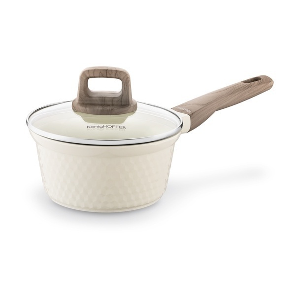 Komplet garnk&oacute;w ceramicznych 9 element&oacute;w Konighoffer Rosti kremowe