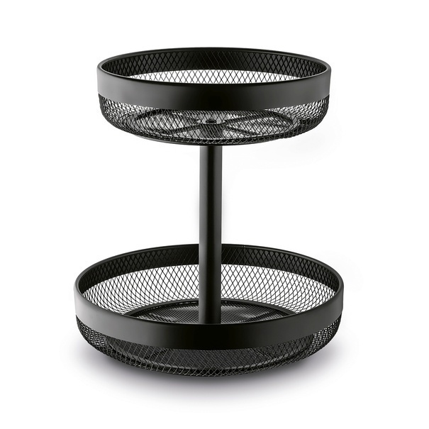 Koszyk na owoce dwupoziomowy Konighoffer Harmony 31 x 30 cm czarny