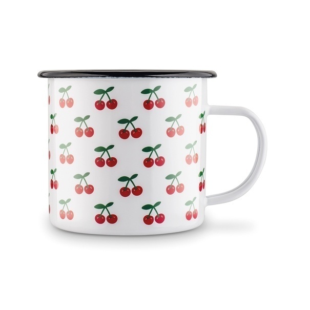 Kubek emaliowany retro Tadar Wiśnie 500 ml