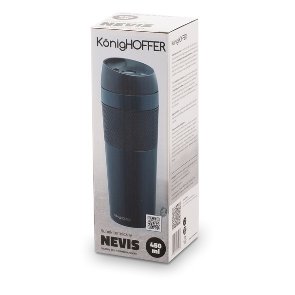 Kubek termiczny Konighoffer Nevis 450 ml granatowy