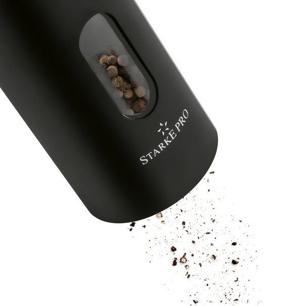 Młynki elektryczne do soli i pieprzu Starke Pro Paros 2 sztuki