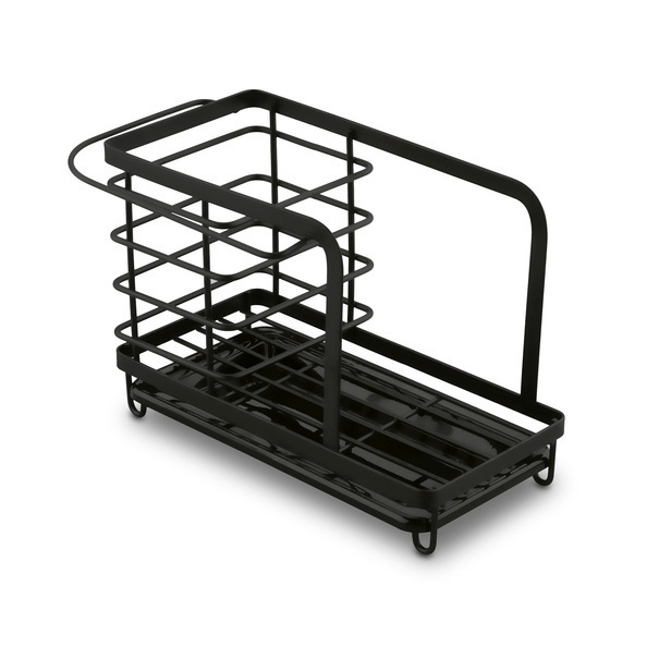 Organizer do zlewu druciany Tadar Trendy 23,5 x 13,5 x 15 cm czarny