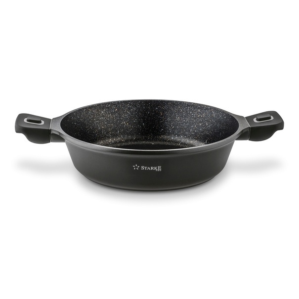 Patelnia marmurowa na indukcję krótkie uchwyty Starke Pro Svart Marble 28 cm