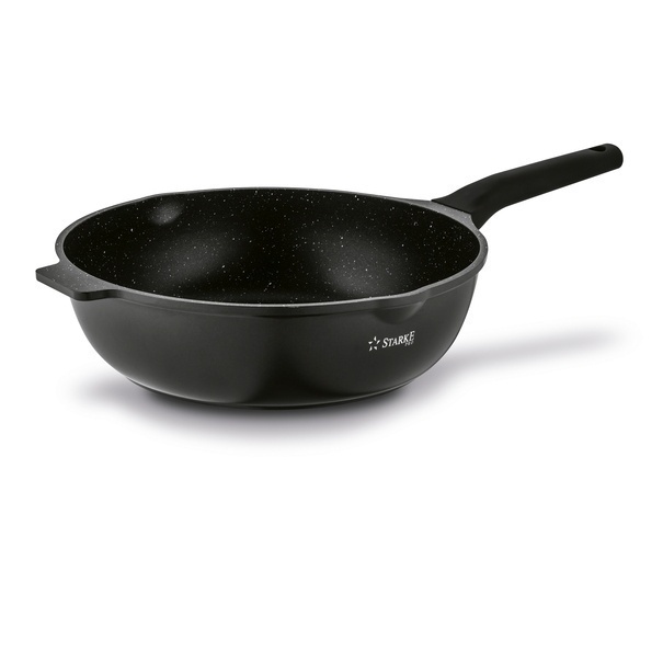 Patelnia WOK na indukcję z pokrywką Starke Pro Yasai 32 cm