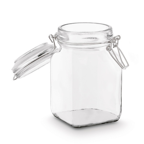 Słoik z klipsem i silikonową uszczelką Tadar Kwadrat II 280 ml