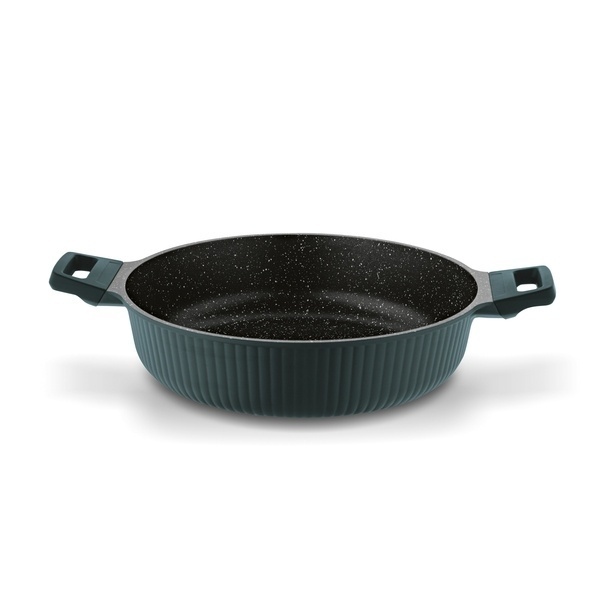 Patelnia marmurowa z pokrywką krótkie uchwyty Starke Pro Eridan 28 cm