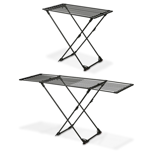 Suszarka balkonowa teleskopowa Konighoffer Spring Black 108-190 x 56 x 94 cm