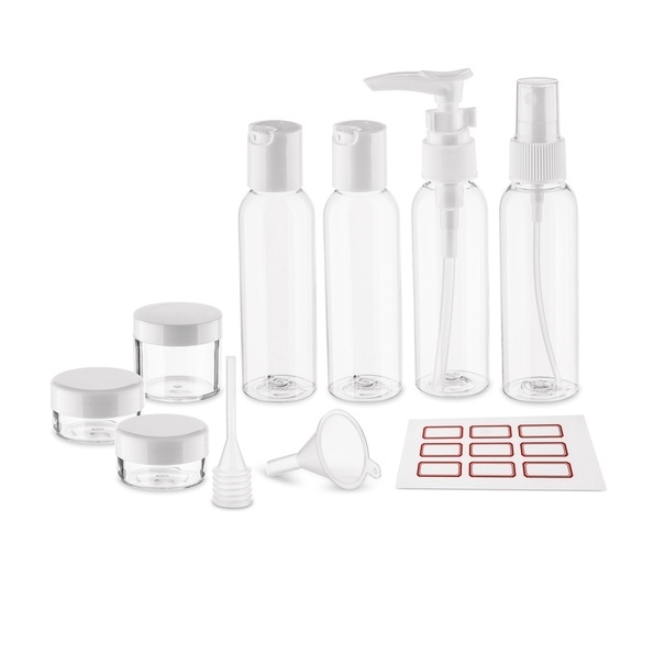 Komplet 7 pojemników podróżnych do kosmetyków Tadar Trip 11 elementów