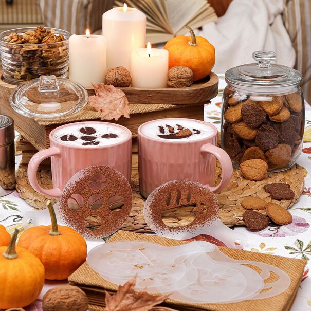 Szablony do kawy, tortów i dekoracji ciasta Tadar 10 sztuk