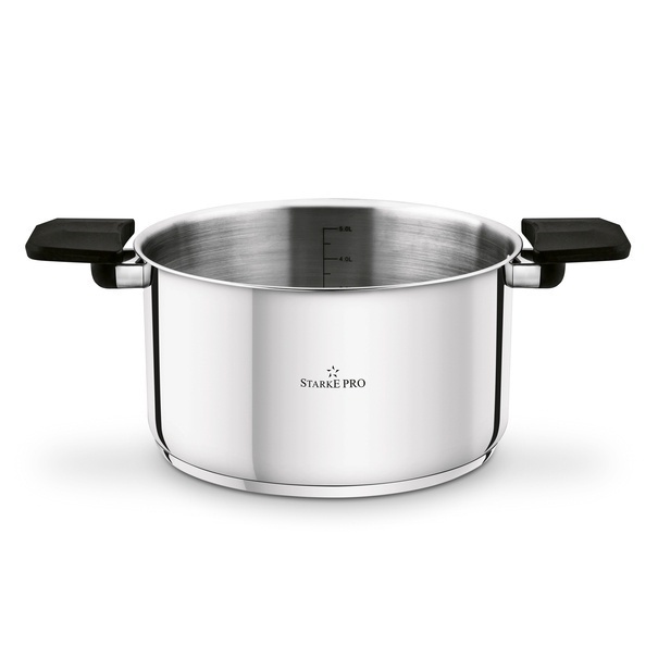 Zestaw garnków nierdzewnych z pokrywkami Starke Pro Creativo 8 elementów