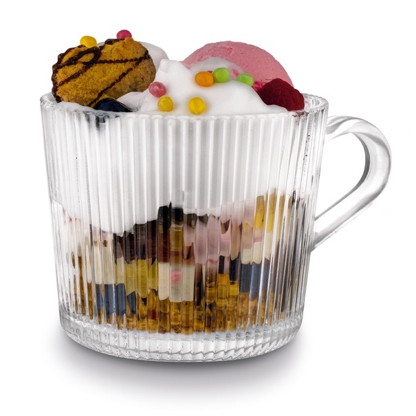 Zestaw garnk&oacute;w nierdzewnych z pokrywkami Starke Pro Sante 8 element&oacute;w i komplet 6 szklanek Sue 400 ml z podkładkami