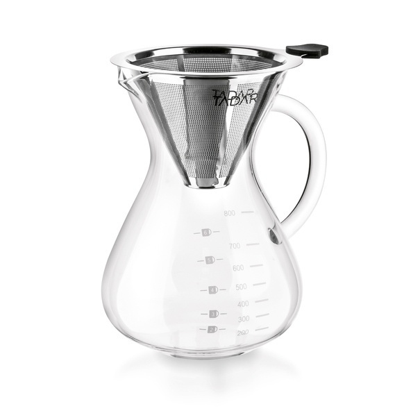 Dzbanek przelewowy do kawy i herbaty z zaparzaczem Tadar Freddo 800 ml