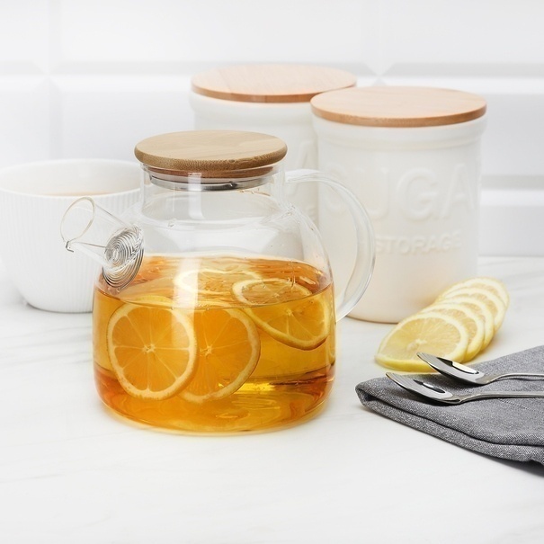 Dzbanek szklany ze spiralą i podgrzewaczem ceramicznym Konighoffer Nexo 1,3 l