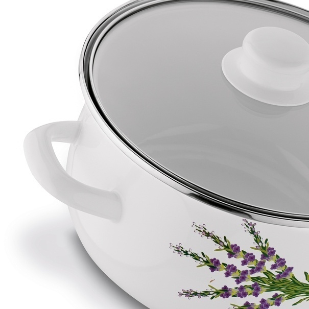 Garnek emaliowany Tadar Lawenda 5 l