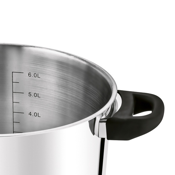 Garnek wysoki nierdzewny z pokrywką Starke Pro Sante 6,5 l indukcja