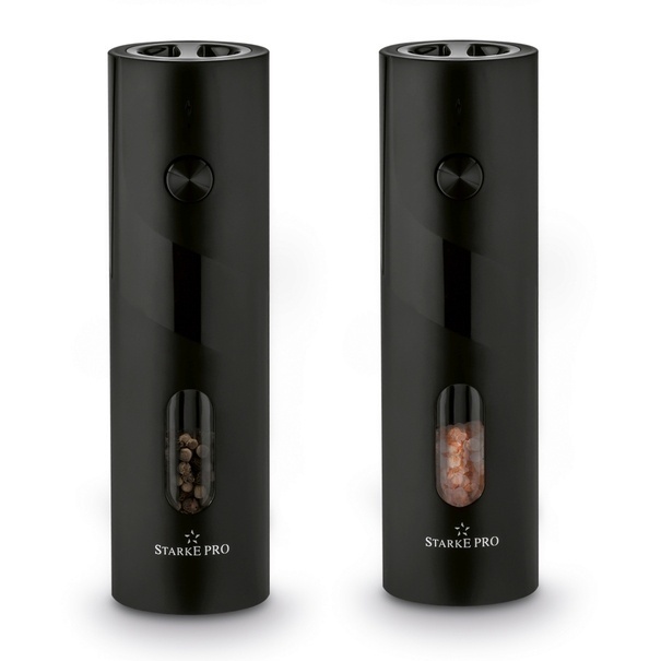 Młynki elektryczne do soli i pieprzu Starke Pro Paros 2 sztuki