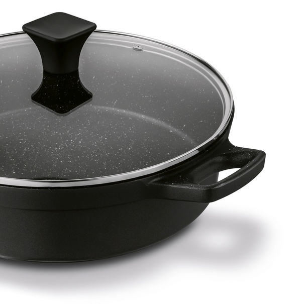 Patelnia aluminiowa na indukcję krótkie uchwyty Konighoffer Vitello 32 cm