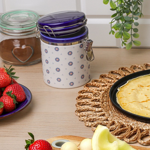 Pojemnik ceramiczny z klipsem Tadar Folklor 550 ml
