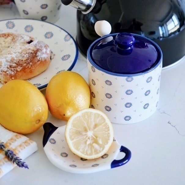 Pojemnik ceramiczny z łyżeczką Tadar Folklor 400 ml