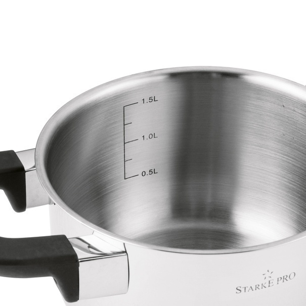 Garnek nierdzewny z pokrywką Starke Pro Sfera 1,7 l