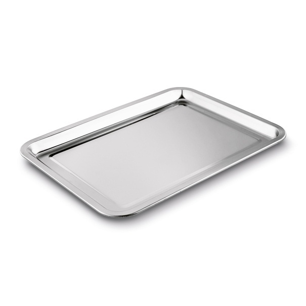 Taca metalowa nierdzewna Tadar 35,5 x 26,5 cm prostokątna