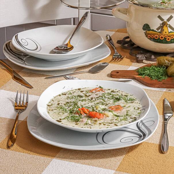 Talerz głęboki kwadratowy Tadar Dolce Vita 21,5 cm