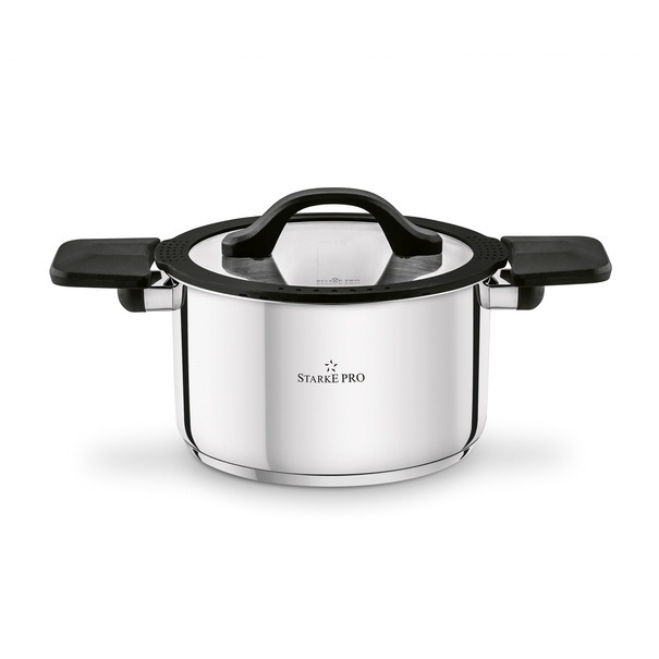 Zestaw garnków nierdzewnych z pokrywkami Starke Pro Creativo 8 elementów