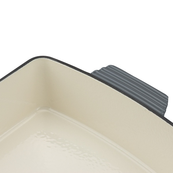 Brytfanna żeliwna emaliowana Konighoffer 39 x 23 x 7 cm szara