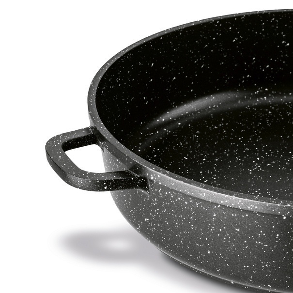 Patelnia na indukcję głęboka krótkie uchwyty Konighoffer Pollo Black 32 x 8 cm