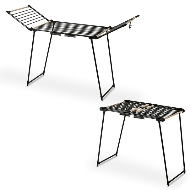Suszarka balkonowa Konighoffer Spring Black Wooden 174 x 61 x 108 cm