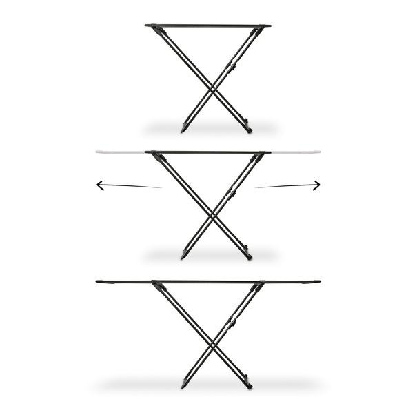 Suszarka balkonowa teleskopowa Konighoffer Spring Black 108-190 x 56 x 94 cm