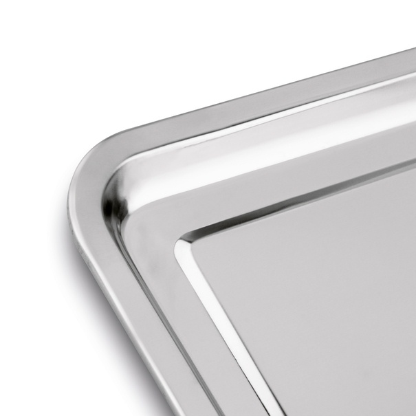 Taca metalowa nierdzewna Tadar 35,5 x 26,5 cm prostokątna