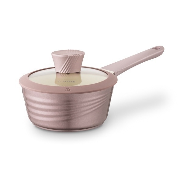 Zestaw garnk&oacute;w ceramicznych na indukcję Starke Pro Naturale Rose Gold 10 element&oacute;w