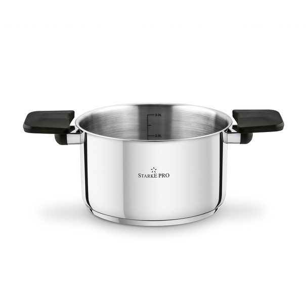 Zestaw garnków nierdzewnych z pokrywkami Starke Pro Creativo 8 elementów