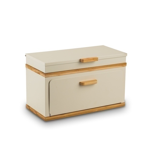 Chlebak stalowy dwupoziomowy Konighoffer Artesano 38 x 18 x 23 cm kremowy