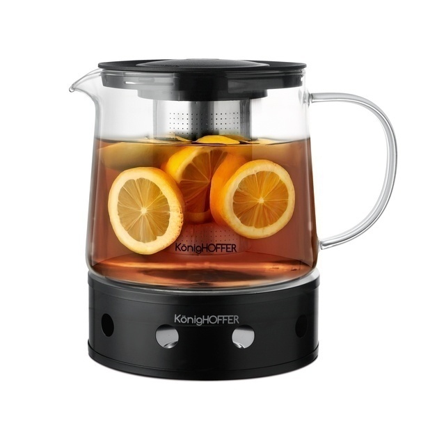 Dzbanek do herbaty z zaparzaczem i czarnym podgrzewaczem Konighoffer Andrea 1,5 l