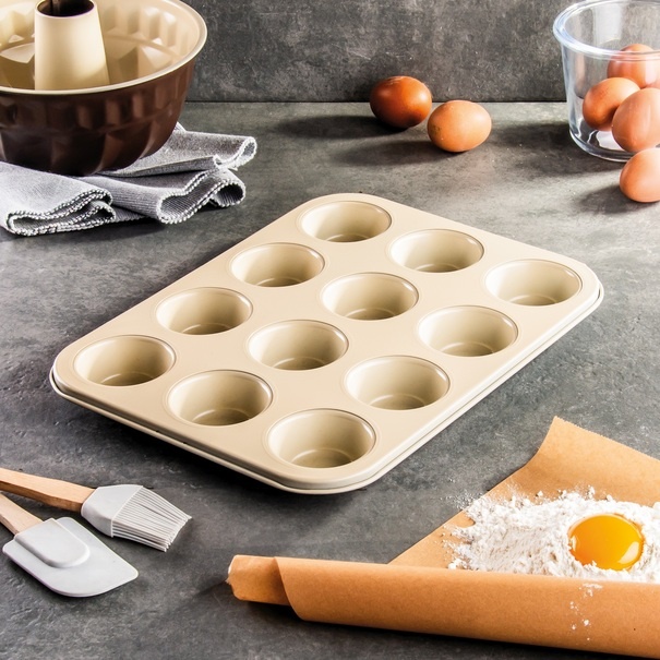 Forma do 12 muffinek z powłoką ceramiczną Tadar 35 x 26,5 x 3 cm